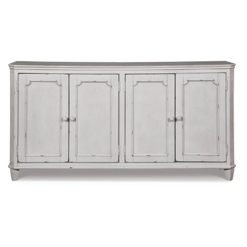 Ashley Furniture Mirimyn Engineered Wood Accent Cabinet in Antique White