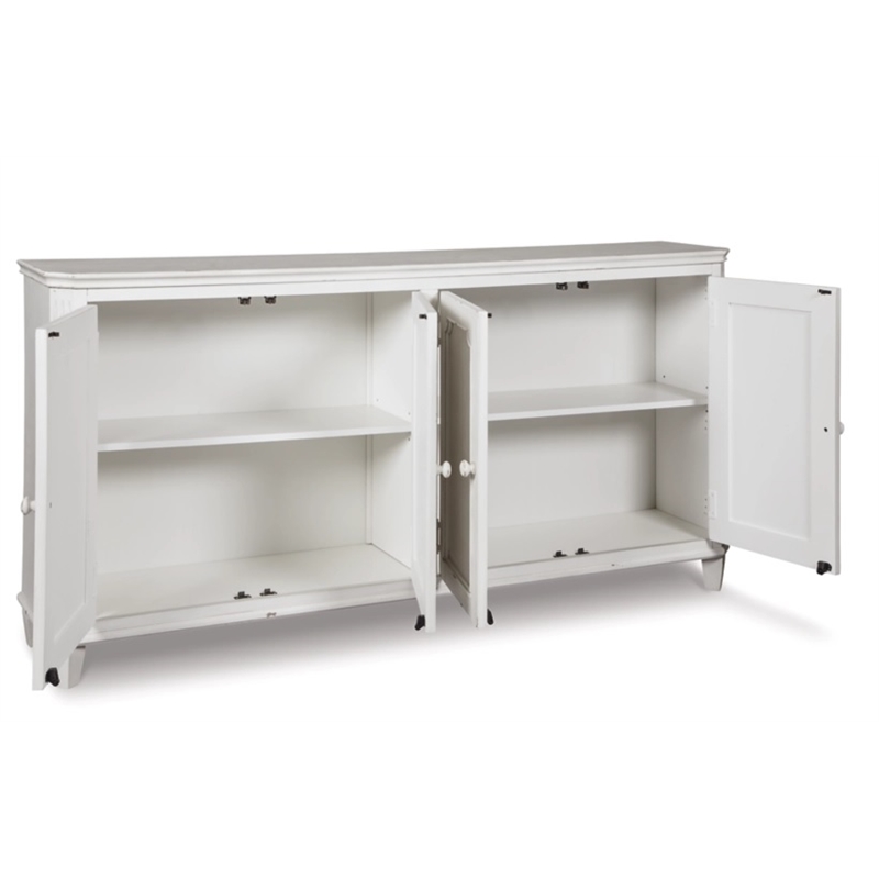 Ashley Furniture Mirimyn Engineered Wood Accent Cabinet in Antique White
