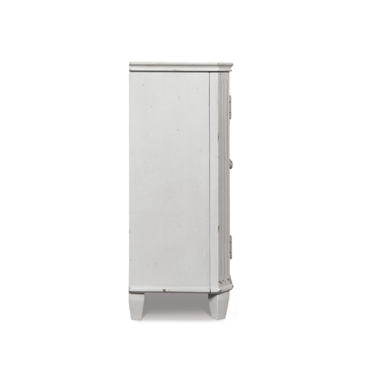 Ashley Furniture Mirimyn Engineered Wood Accent Cabinet in Antique White