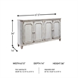 Ashley Furniture Mirimyn Engineered Wood Accent Cabinet in Antique White