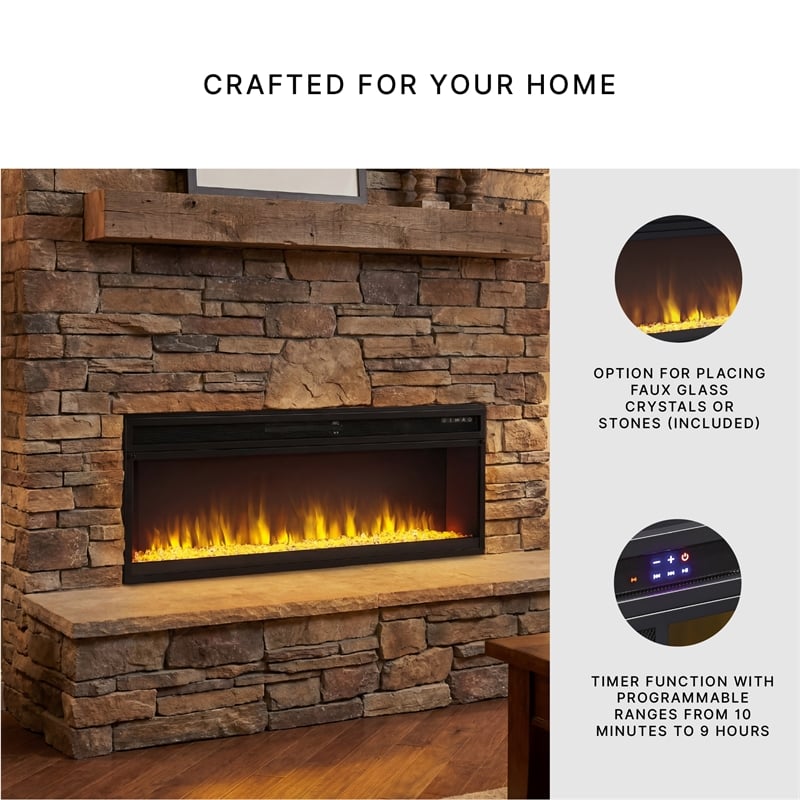 Ashley Furniture Entertainment Accessories Electric Fireplace Insert in Black