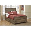 Ashley Furniture Trinell Full Panel Bed with Underbed Storage in Brown