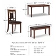Signature Design by Ashley Bennox 6-Piece Engineered Wood Dining Set in Brown