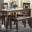 Signature Design by Ashley Bennox 6-Piece Engineered Wood Dining Set in Brown
