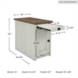 Ashley Furniture Bolanburg Solid Wood End Table with USP Port Gray/Antique White