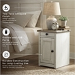 Ashley Furniture Bolanburg Solid Wood End Table with USP Port Gray/Antique White