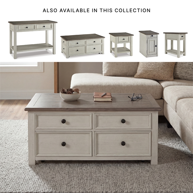 Ashley Furniture Bolanburg Engineered Wood Lift-Top Cocktail Table in Two-Tone