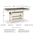 Ashley Bolanburg Engineered Wood Counter Height Dining Table in Two-Tone