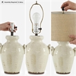Signature Design by Ashley Emelda Ceramic Table Lamp in Cream