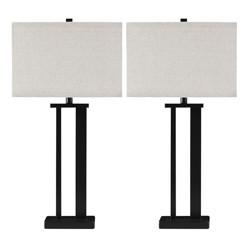 Signature Design by Ashley Aniela Metal Table Lamp in Bronze (Set of 2)