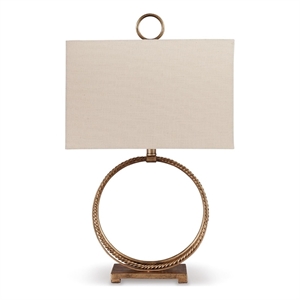 Signature Design by Ashley Mahala Metal Table Lamp in Antique Gold