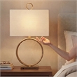 Signature Design by Ashley Mahala Metal Table Lamp in Antique Gold