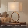 Signature Design by Ashley Mahala Metal Table Lamp in Antique Gold