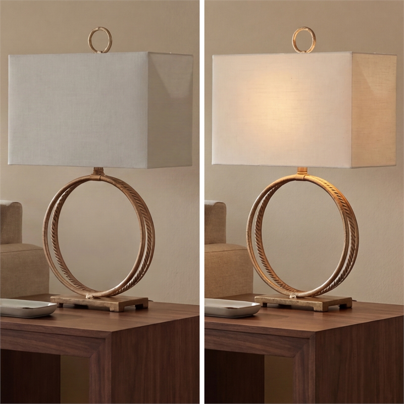 Signature Design by Ashley Mahala Metal Table Lamp in Antique Gold