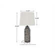 Signature Design by Ashley Mahima Paper Table Lamp in Black and White (Set of 2)