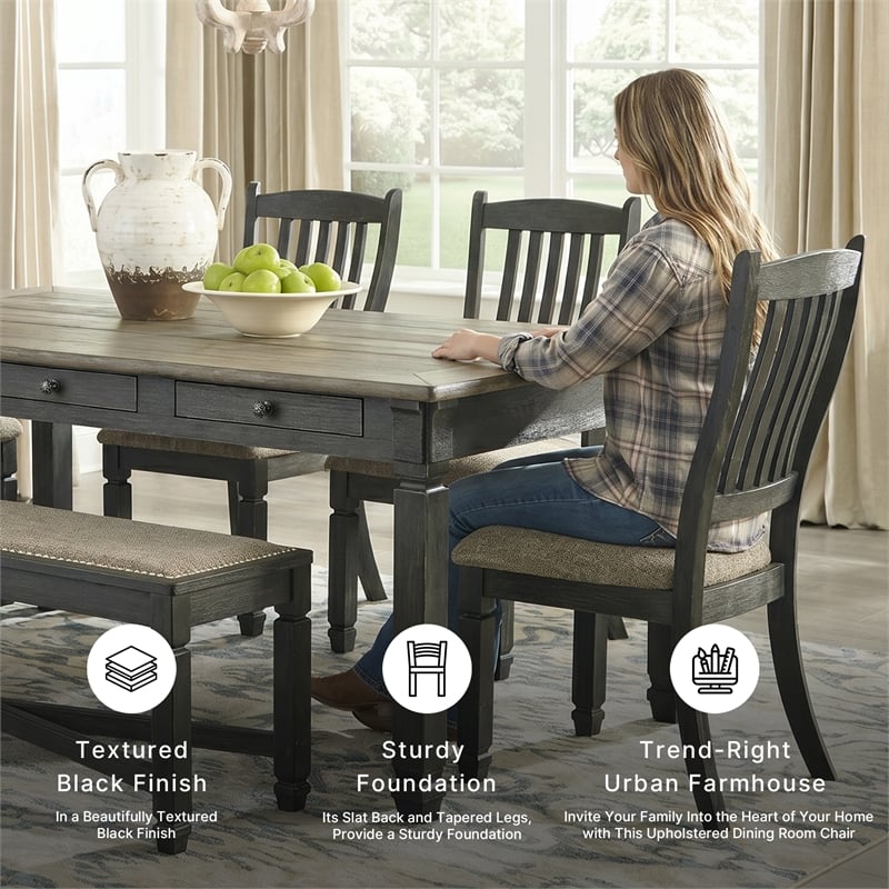 Signature Design by Ashley Tyler Creek Dining Side Chair in Gray and Brown