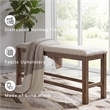 Signature Design by Ashley Moriville Upholstered Counter Dining Bench in Beige