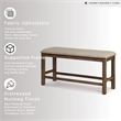 Signature Design by Ashley Moriville Upholstered Counter Dining Bench in Beige