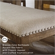 Signature Design by Ashley Moriville Upholstered Counter Dining Bench in Beige