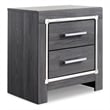 Signature Design by Ashley Lodanna 2 Drawer Nightstand with USB in Gray