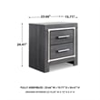Signature Design by Ashley Lodanna 2 Drawer Nightstand with USB in Gray