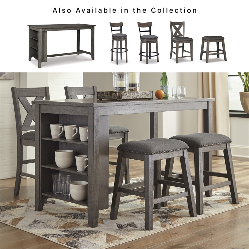 Signature Design by Ashley Caitbrook Counter Height Dining Table in Gray