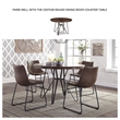 Ashley Furniture Centiar Faux Leather Dining Side Chair in Brown and Black