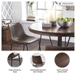 Ashley Furniture Centiar Faux Leather Dining Side Chair in Brown and Black