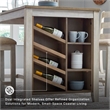 Ashley Skempton Counter Height Dining Table w/Wine Rack in White/Light Brown