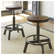 Signature Design by Ashley Torjin Adjustable Counter Stool in Brown and Gray