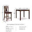 Ashley Furniture Bennox 5 Piece Counter Height Dining Set in Brown