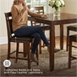 Ashley Furniture Bennox 5 Piece Counter Height Dining Set in Brown