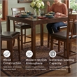 Ashley Furniture Bennox 5 Piece Counter Height Dining Set in Brown