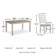Ashley Furniture Skempton 7 Piece Dining Set in White and Light Brown