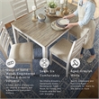 Ashley Furniture Skempton 7 Piece Dining Set in White and Light Brown