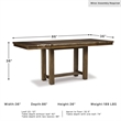 Ashley Moriville Extendable Counter Height Dining Table in Brown