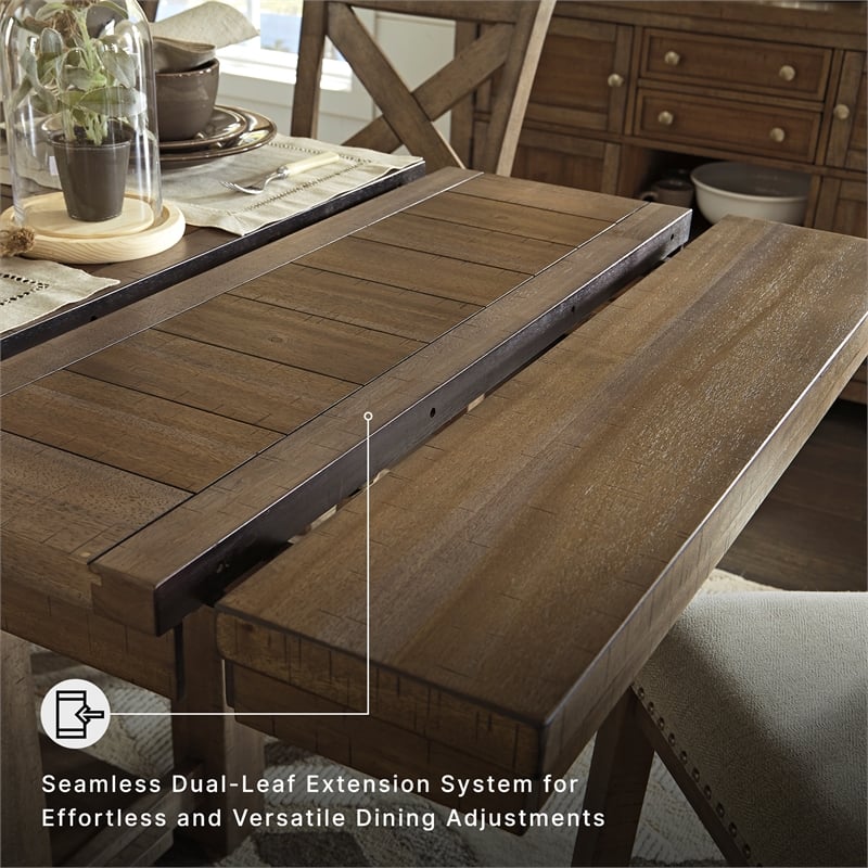 Ashley Moriville Extendable Counter Height Dining Table in Brown