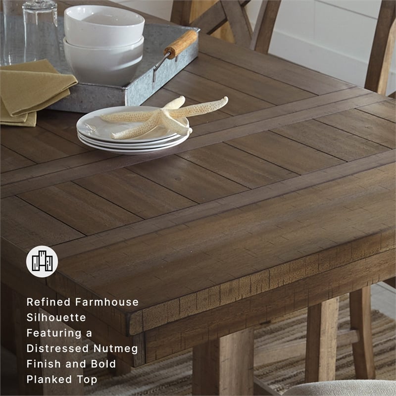 Ashley Moriville Extendable Counter Height Dining Table in Brown