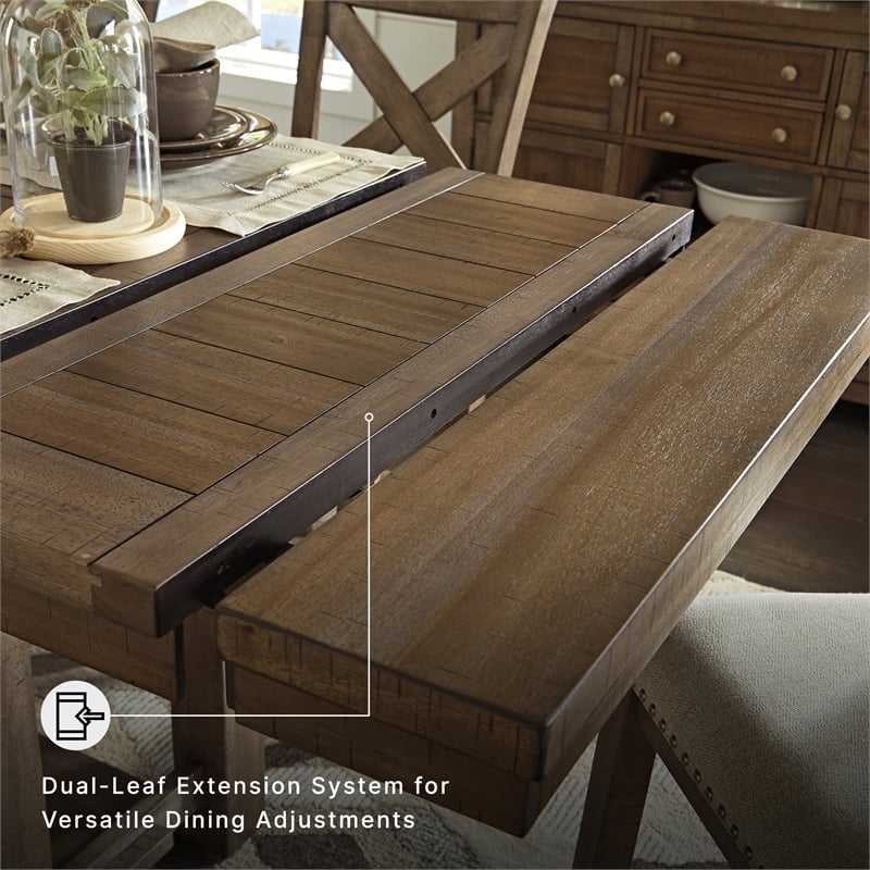 Ashley Moriville Extendable Counter Height Dining Table in Brown