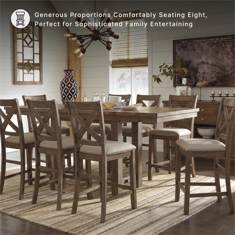 Ashley Moriville Extendable Counter Height Dining Table in Brown
