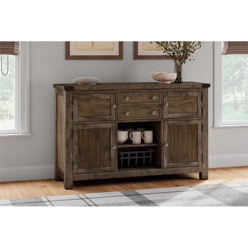 Signature Design by Ashley Moriville Server in Grayish Brown