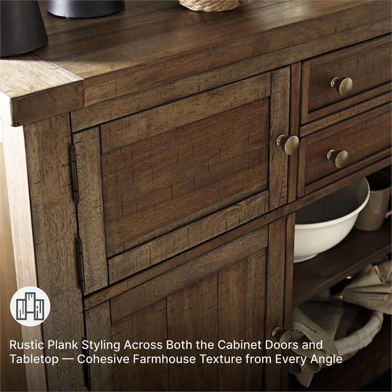 Signature Design by Ashley Moriville Server in Grayish Brown