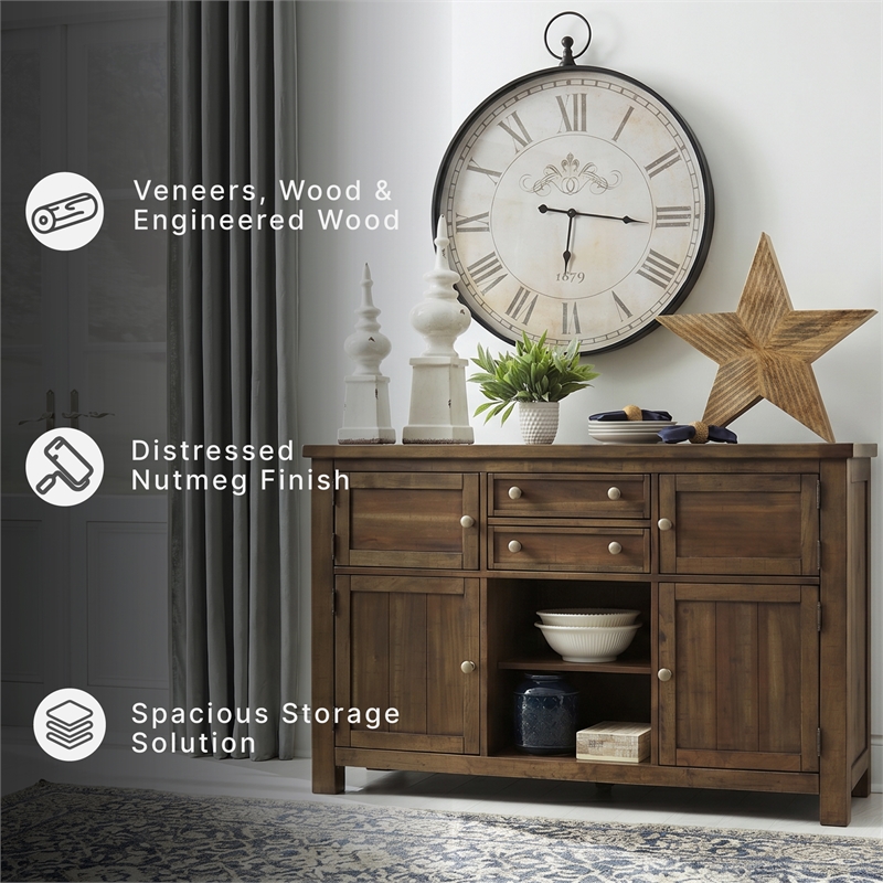 Signature Design by Ashley Moriville Server in Grayish Brown