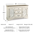 Signature Design by Ashley Realyn Server in Chipped White and Brown