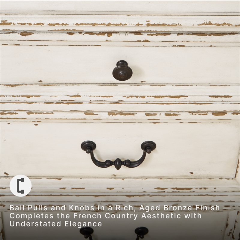 Signature Design by Ashley Realyn Server in Chipped White and Brown