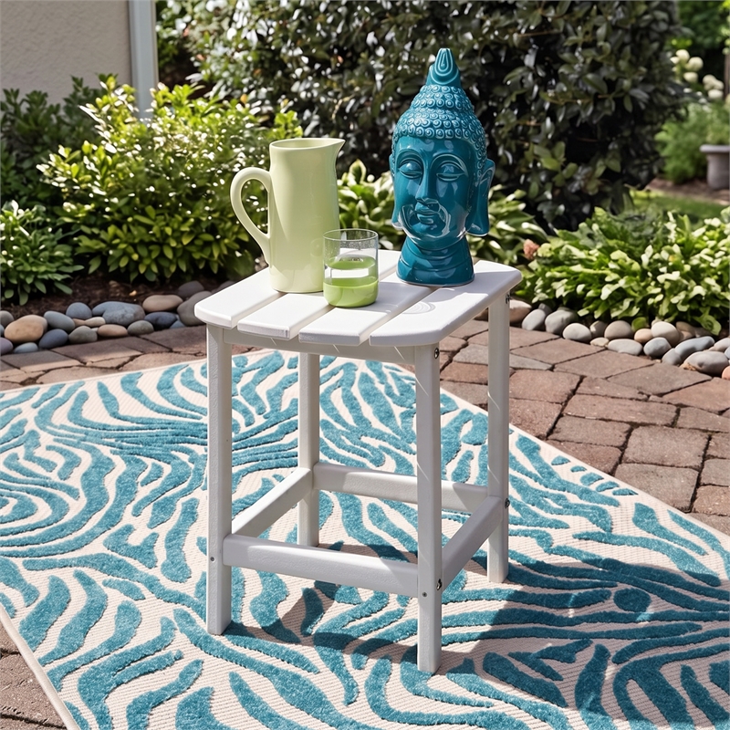Signature Design by Ashley Sundown Treasure Patio End Table in White