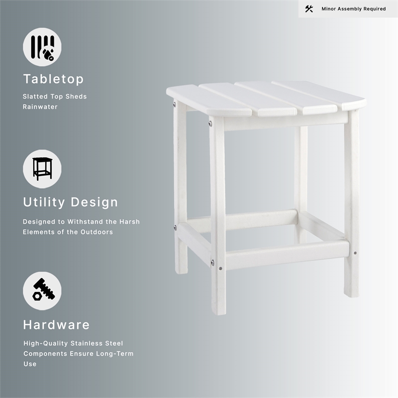 Signature Design by Ashley Sundown Treasure Patio End Table in White