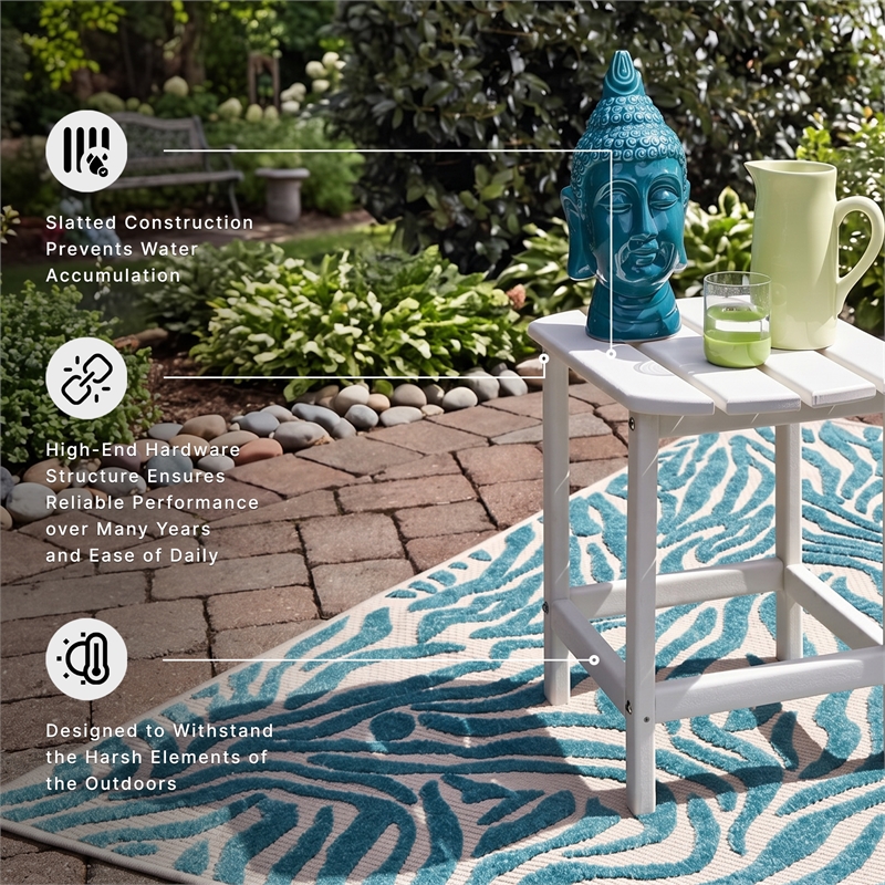 Signature Design by Ashley Sundown Treasure Patio End Table in White