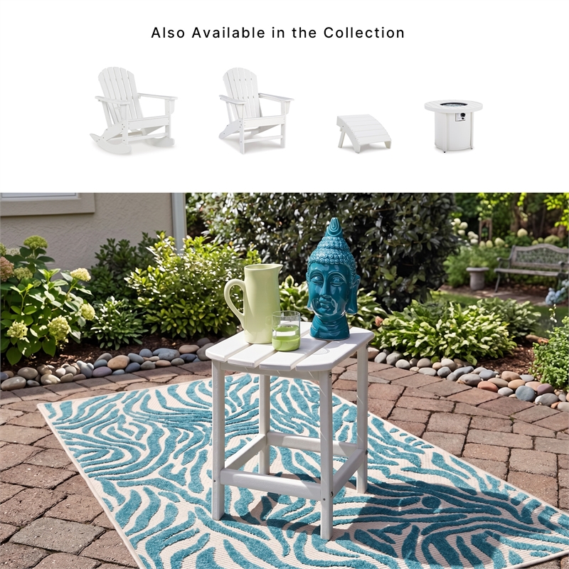 Signature Design by Ashley Sundown Treasure Patio End Table in White