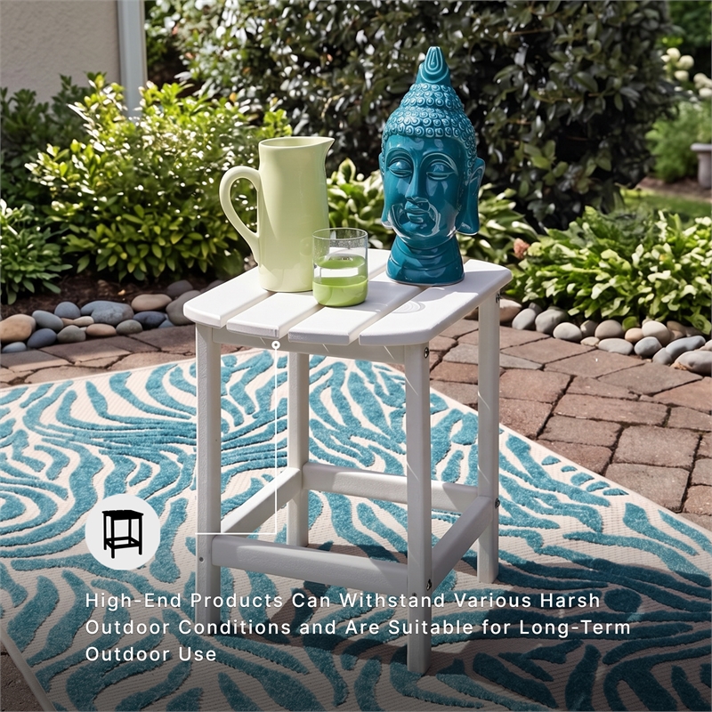 Signature Design by Ashley Sundown Treasure Patio End Table in White